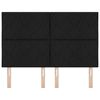 vidaXL Cabeceira com cabeceira Preto 160 cm Couro Sint&eacute;tico