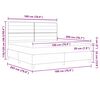 vidaXL Cama Box Spring LED com colch&atilde;o Azul 180 x 200 cm tecido