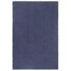 vidaXL Tapete retangular natural 120x180 cm algod&atilde;o azul marinho