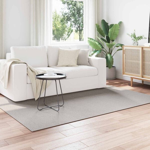 vidaXL Tapetes de &aacute;rea LUGO Creme e Cinza 200 x 140 cm Poli&eacute;ster