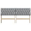 vidaXL Cabeceira estofada Cinzento-claro 180 cm