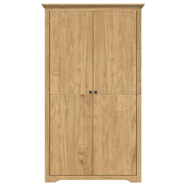 vidaXL Guarda-roupa com porta BODO Marrom mel 53,5 x 99 x 173 cm