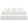 vidaXL Estrado de cama com arrumação Branco 120 cm Madeira processada
