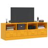 vidaXL M&oacute;veis de TV 2 pcs 67x39x44 cm a&ccedil;o amarelo mostarda