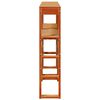 vidaXL Cabeceira com prateleiras 135 cm pinho maci&ccedil;o castanho-mel