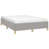 vidaXL Estrutura de cama sem colch&atilde;o cinza claro 135x190cm tecido