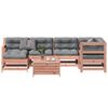 vidaXL 7 pcs conj. lounge jardim com almofad&otilde;es madeira douglas maci&ccedil;a