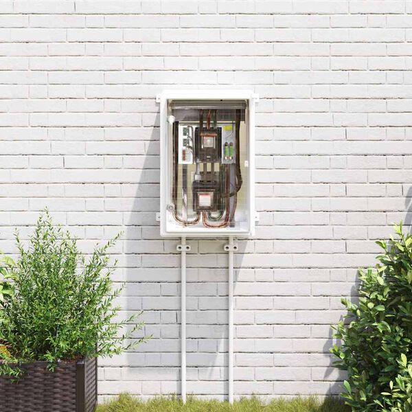 vidaXL Arm&aacute;rio de Controle Cinzeto 40 x 20 x 60 cm Pl&aacute;stico ABS