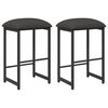 vidaXL Banco de bar 2 pcs Cinzento-Escuro 40 x 32 x 74 cm
