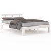 vidaXL Estrutura de cama 140x200 cm madeira maci&ccedil;a branco