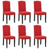vidaXL Cadeiras de jantar 6 pcs veludo vermelho tinto