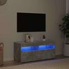 vidaXL M&oacute;vel de TV com luzes LED 90x35x40 cm cinzento cimento