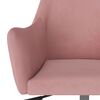 vidaXL Cadeiras de jantar girat&oacute;rias 6 pcs veludo rosa