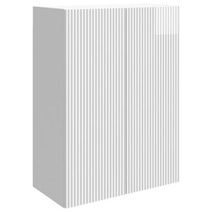 vidaXL Arm&aacute;rio de Parede Branco Brilhante 66 x 34,5 x 90 cm