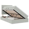 vidaXL Cama de Armazenamento LED com Colch&atilde;o Cinzento-claro