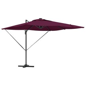 vidaXL Guarda-sol Vermelho Bordeaux 286 x 284 x 270 cm