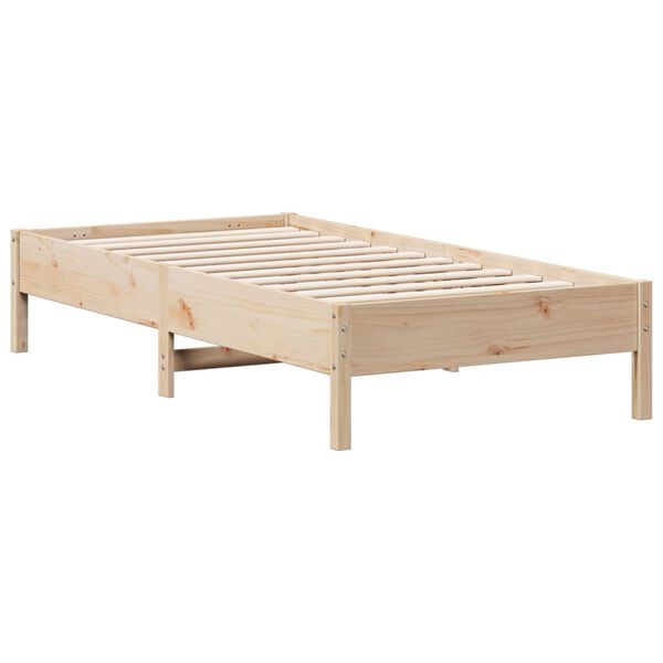 vidaXL Cama sem colch&atilde;o 75x190 cm madeira de pinho maci&ccedil;a