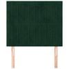 vidaXL Cabeceira Verde Escuro 90x5x118/128 cm Veludo