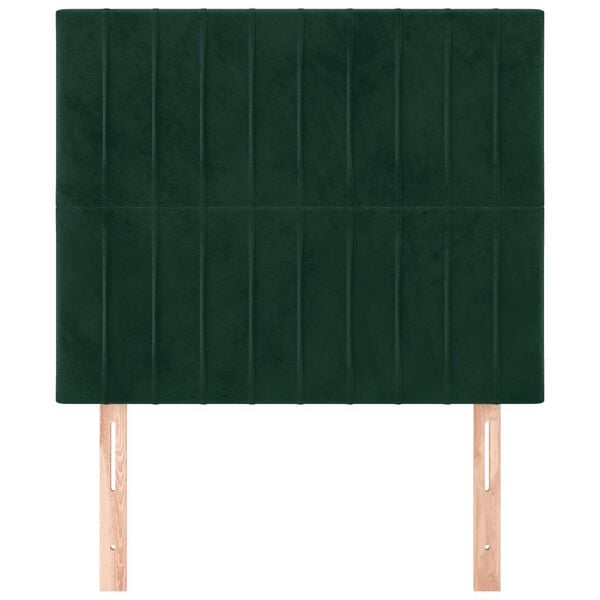 vidaXL Cabeceira Verde Escuro 90x5x118/128 cm Veludo