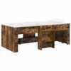 vidaXL Cama Alta para Crian&ccedil;as Carvalho Fumado 90 x 190 cm