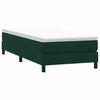 vidaXL Cama com molas/colch&atilde;o 90x220 cm veludo verde-escuro