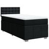 vidaXL Cama com molas/colch&atilde;o 80x200 cm tecido preto