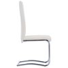 vidaXL Cadeiras de jantar cantilever 4 pcs couro artificial branco