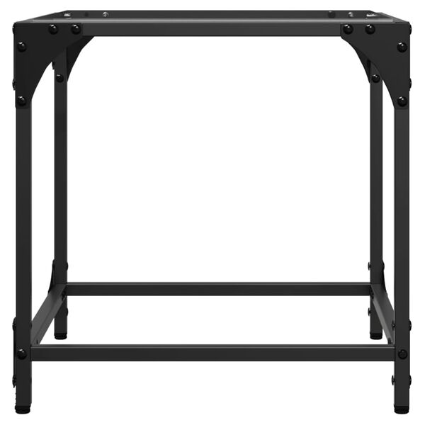 vidaXL Mesas de centro c/ topo vidro transparente 2 pcs 40x40x40cm a&ccedil;o