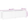 vidaXL Caixa para jardim 200x50x55 cm madeira de teca maci&ccedil;a