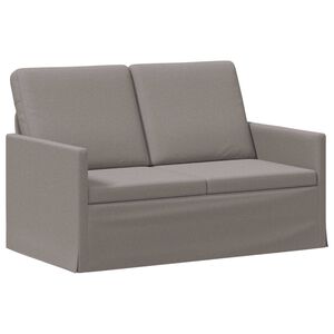 vidaXL Sof&aacute; de 2 lugares Cinzento-acastanhado 130 x 81 x 82 cm Tecido