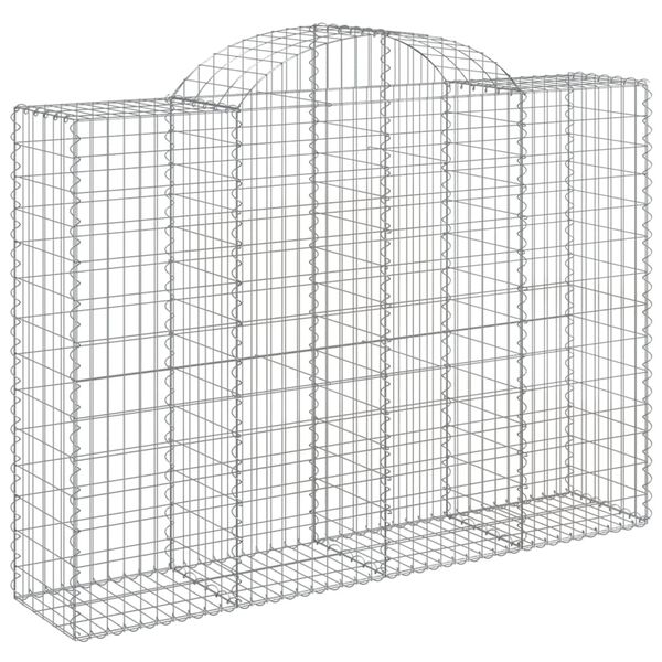 vidaXL Cestos gabi&atilde;o arqueados 3pcs 200x50x140/160cm ferro galvanizado