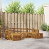 vidaXL Conjuntos de sof&aacute;s 6 pcs Natural Madeira S&oacute;lida de Ac&aacute;cia