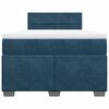 vidaXL Cama boxspring com colch&atilde;o 120x200 cm veludo azul