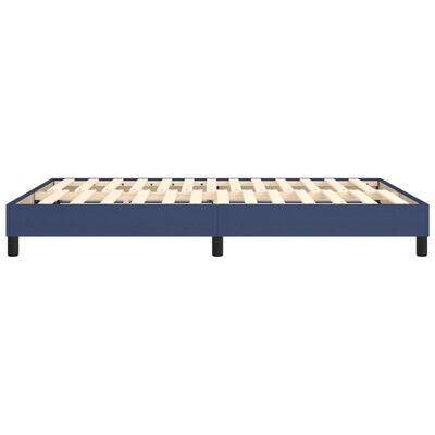 vidaXL Estrutura de cama com molas 140x190 cm tecido azul