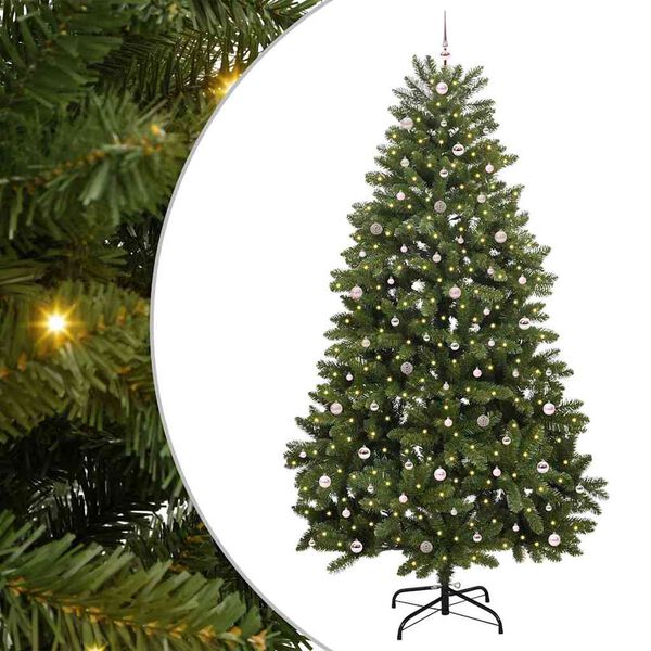 vidaXL &Aacute;rvore de Natal Artificial Verde 300 cm PVC e Metal