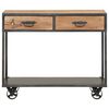 vidaXL Mesa consola 90x35x74 cm madeira recuperada maci&ccedil;a
