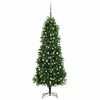 vidaXL &Aacute;rvore Natal artificial pr&eacute;-iluminada c/ bolas 240 cm verde