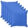 vidaXL Capa almofada 6 unid. HOUTEN Azul Royal 30 x 30 cm Poli&eacute;ster