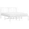 vidaXL Estrutura de cama com cabeceira 140x200 cm metal branco