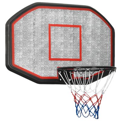 vidaXL Tabela de basquetebol 109x71x3 cm polietileno preto