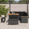 vidaXL Conjunto de Sof&aacute; de Jardim 8 pcs Preto Rattan Sint&eacute;tico