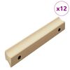 vidaXL Cabo Reto 12 pcs Cor de Madeira Natural 130 x 25 x 30 mm