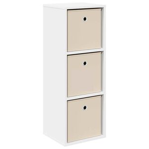 vidaXL Buffet com gaveta Branco 30,5 x 27 x 84,5 cm