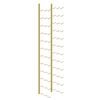 vidaXL Garrafeira de parede para 36 garrafas ferro dourado