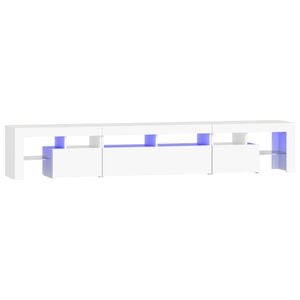 vidaXL M&oacute;vel de TV com luzes LED 230x36,5x40 cm branco