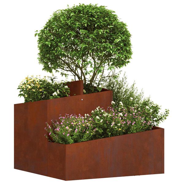 vidaXL Vaso de Jardim Castanho 60 x 60 x 50 cm