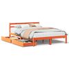 VidaXL Cama sem colch&atilde;o 140x190 cm pinho maci&ccedil;o castanho-mel