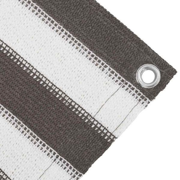 vidaXL Tapete de campismo para tenda 400x400 cm PEAD antracite/branco