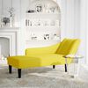 vidaXL Chaise-longue com apoio de braço direito veludo amarelo