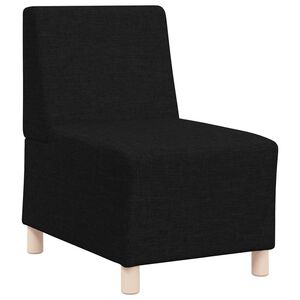 vidaXL Poltrona sem bra&ccedil;os 55 cm tecido preto